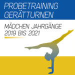 Probetraining für das Gerätturnen für Mädchen der Jahrgänge 2019 bis 2021